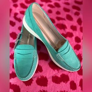 Geox turquoise Flats Comfortable Loafers